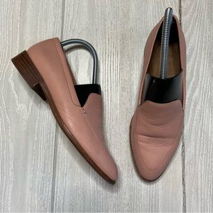 MADEWELL WOMENS DUSTY ROSE PINK THE FRANCES LEATHER LOAFERS SIZE 8.5